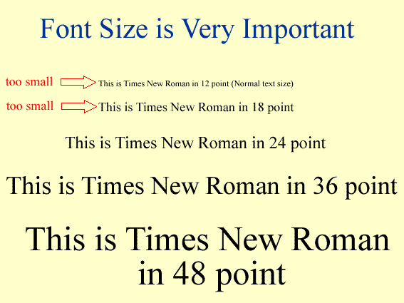 Font Size